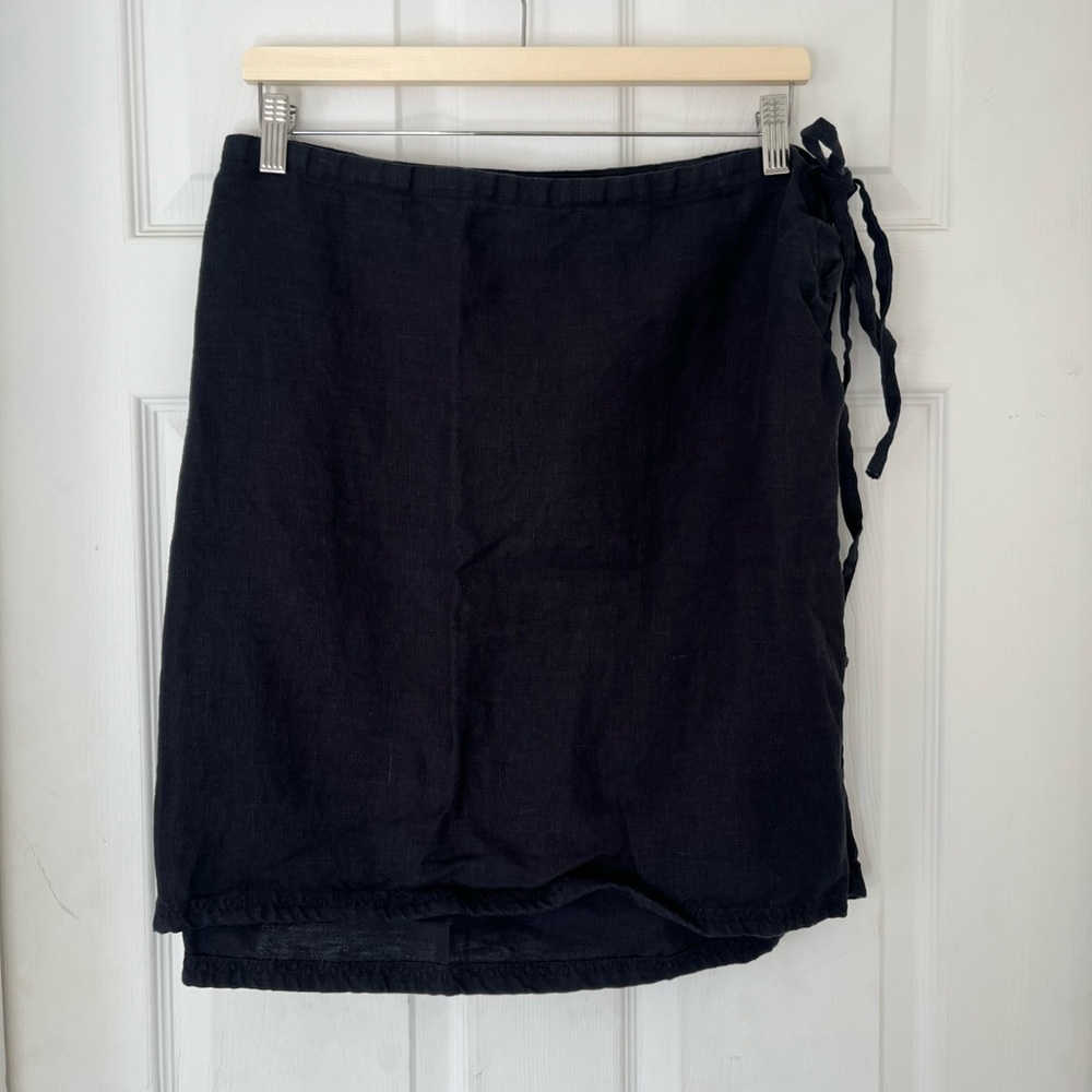 Bees & Bones Black Linen Goldie Mini Skirt